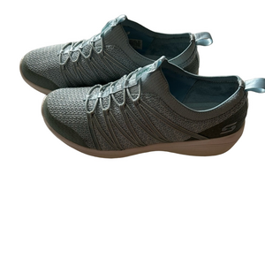 Skechers Air-Cooled Memory Foam Women's Blue Flex Mesh Slip-On Sneakers Size 6.5